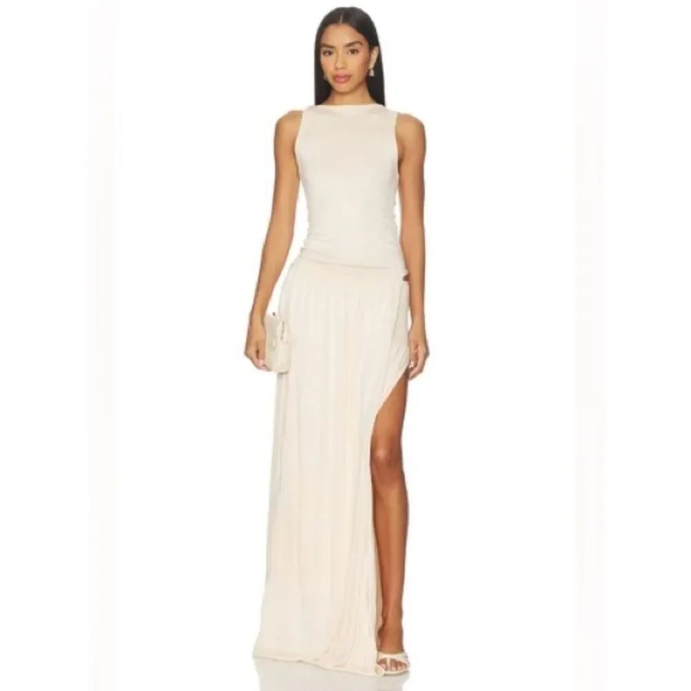 NWT AYA MUSE echo dress in peach cream size small